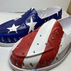 Native Shoes Red White Blue Stars Loafers